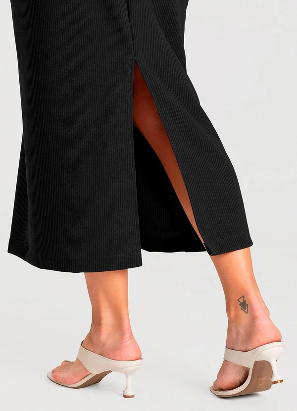 Dianna - Saia Feminina Midi Preto 5