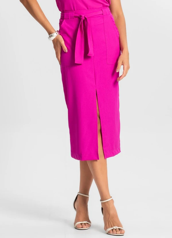 Endless - Saia Feminina Midi Rosa