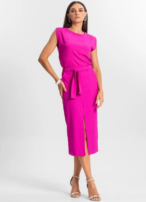 Endless - Saia Feminina Midi Rosa 5