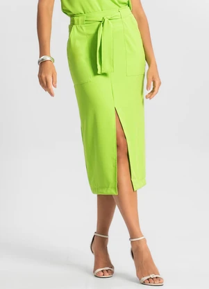 Endless - Saia Feminina Midi Verde - ENDLESS