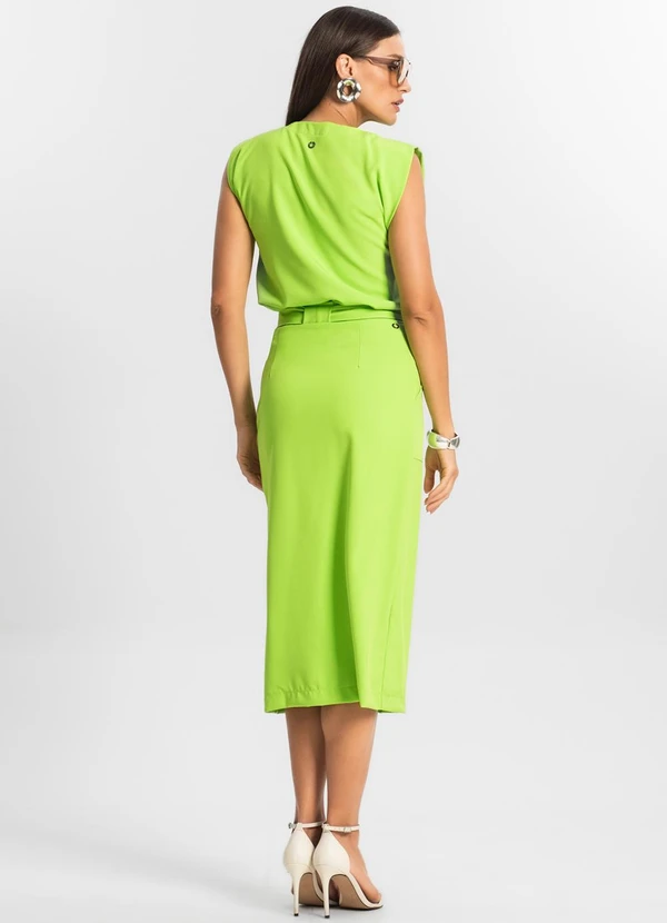 Endless - Saia Feminina Midi Verde 4