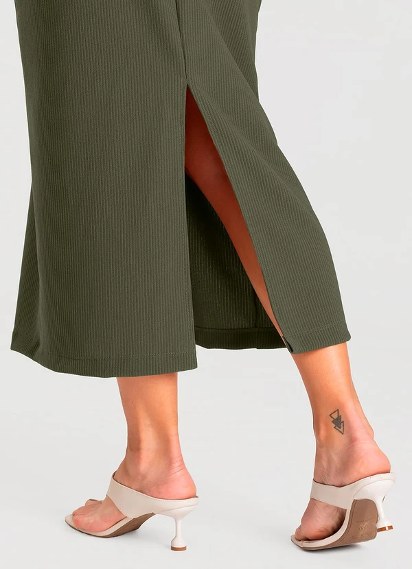 Dianna - Saia Feminina Midi Verde 5