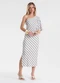 Endless - Saia Feminina Super Midi Viscolinho Lurex Bege - variação: Preto