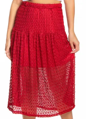 Endless - Saia Feminina Vermelho - ENDLESS