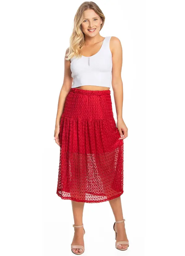Endless - Saia Feminina Vermelho 3