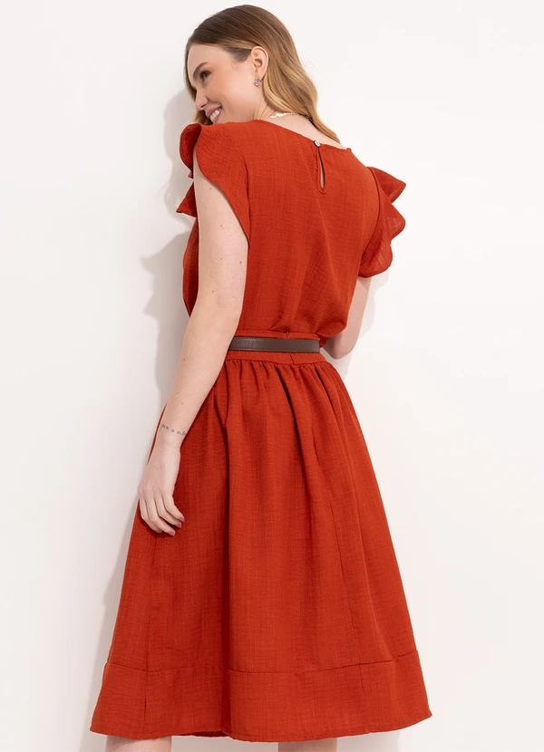 Quintess - Saia Ferrugem em Tecido Texturizado 4