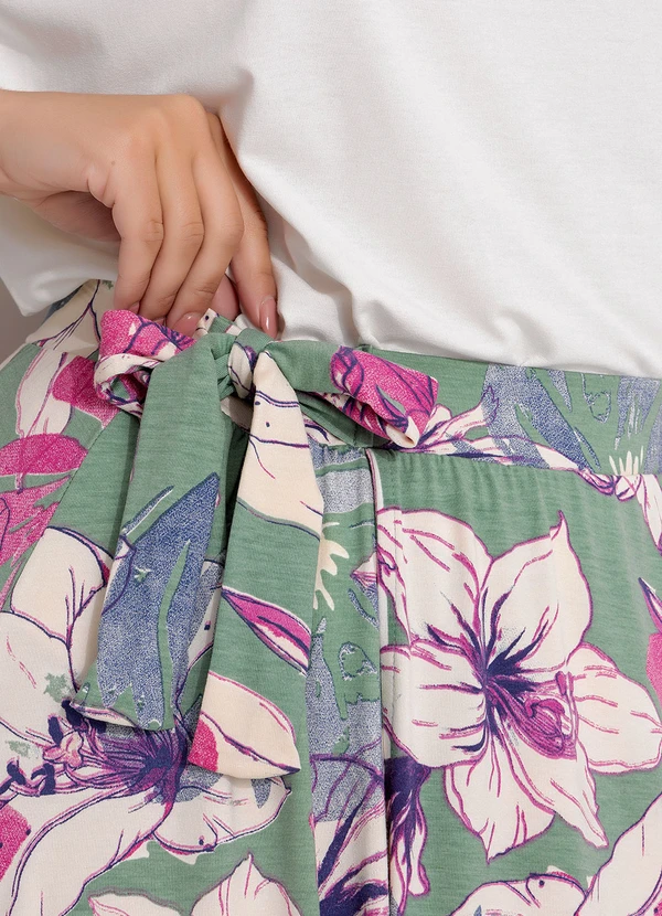 Quintess - Saia Floral Artístico em Malha de Viscose 12