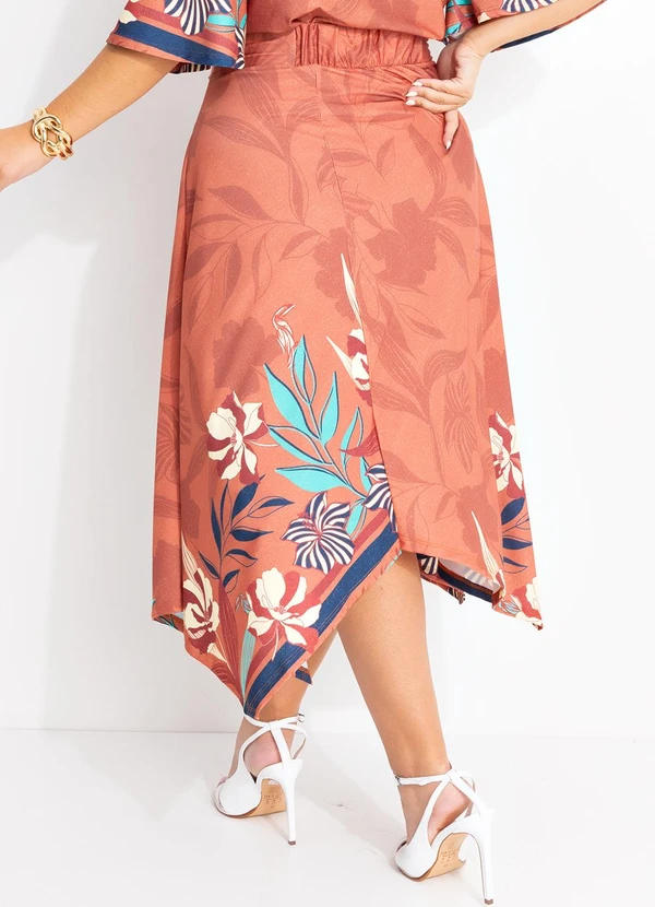 Quintess - Saia Floral Artístico em Malha Fria 10