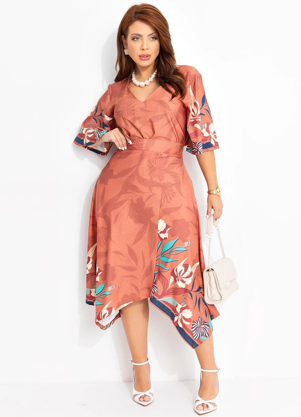 Quintess - Saia Floral Artístico em Malha Fria 11