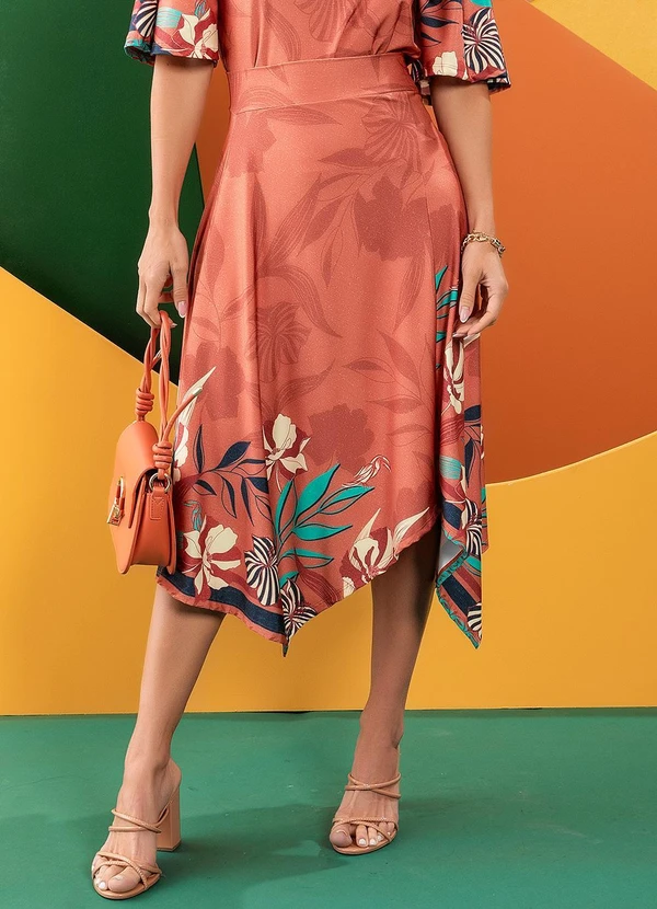 Quintess - Saia Floral Artístico em Malha Fria 5