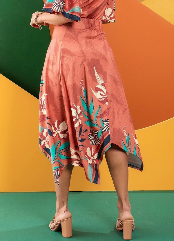 Quintess - Saia Floral Artístico em Malha Fria 6