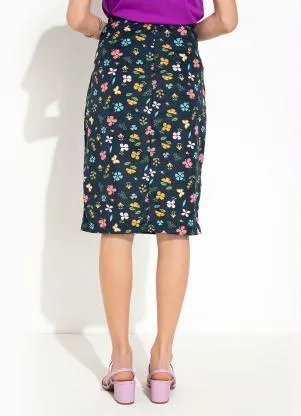 Rosalie - Saia Floral com Amarração - ROSALIE