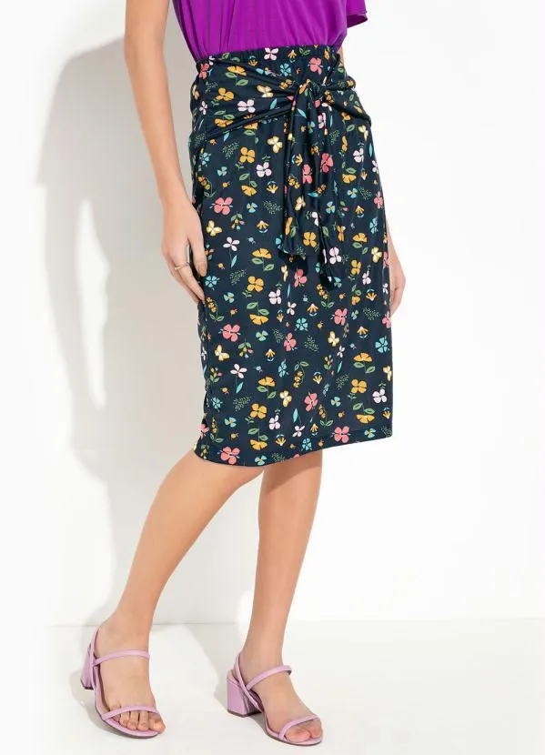 Rosalie - Saia Floral com Amarração