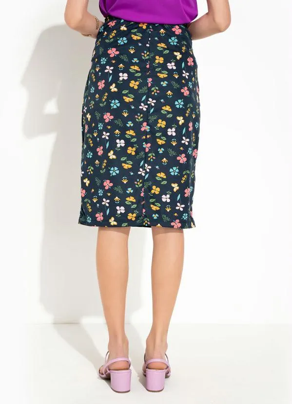 Rosalie - Saia Floral com Amarração 2