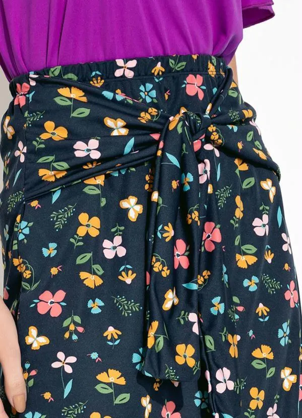 Rosalie - Saia Floral com Amarração 3