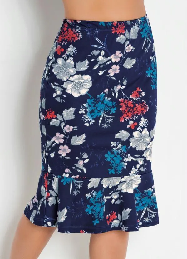 Moda Pop - Saia Floral com Babado na Barra 5