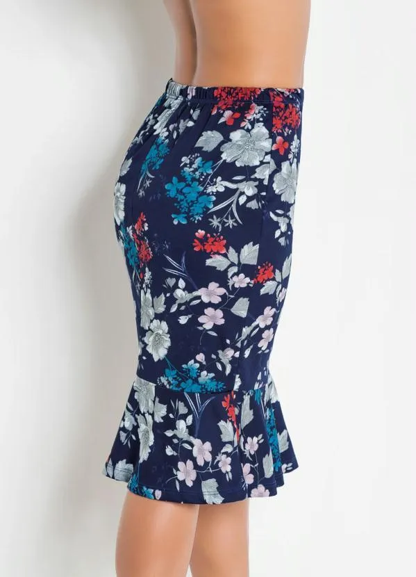 Moda Pop - Saia Floral com Babado na Barra 6