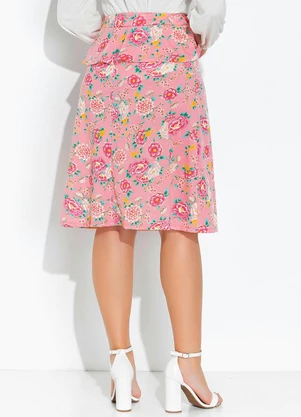 Rosalie - Saia Floral com Sobreposição - ROSALIE