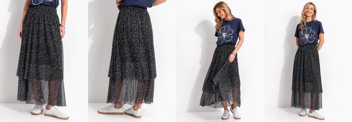 Saia Floral Liberty em Tule
