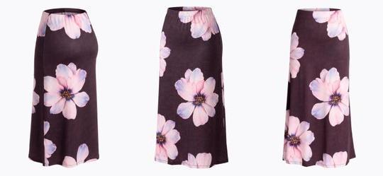 Saia Floral Maxi em Malha Fria