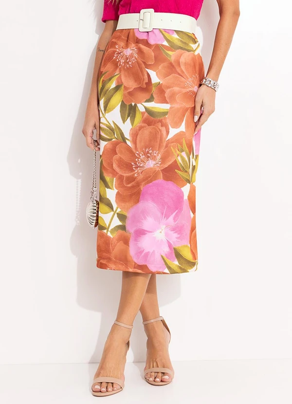 Quintess - Saia Floral Maxi em Malha 4