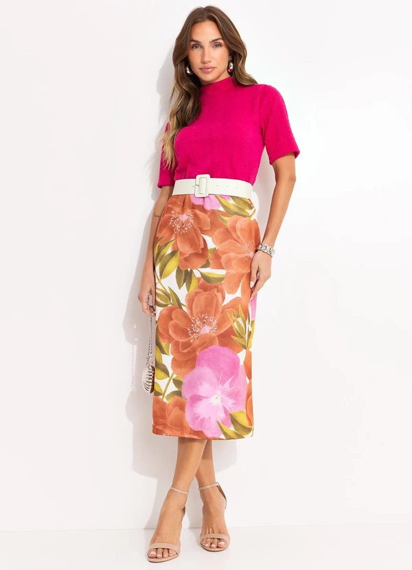 Quintess - Saia Floral Maxi em Malha 6