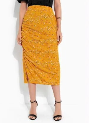 Rosalie - Saia Floral Mini Franzida - ROSALIE