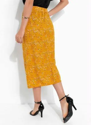 Rosalie - Saia Floral Mini Franzida - ROSALIE