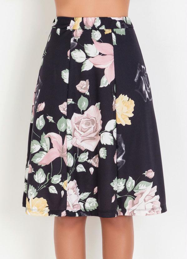 Rosalie - Saia Floral Moda Evangélica Evasê 5