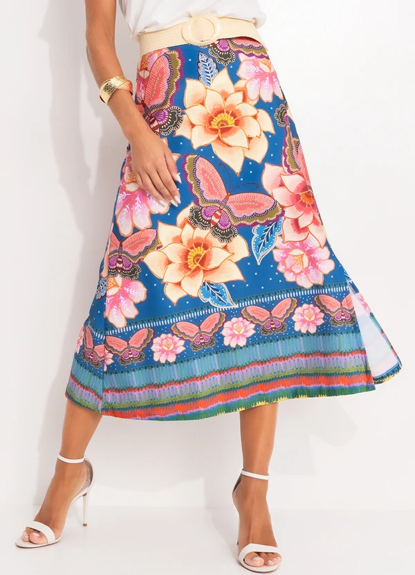 Quintess - Saia Floral Natureza em Malha Fria 6