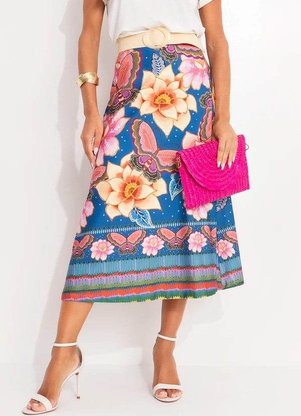 Quintess - Saia Floral Natureza em Malha Fria 4