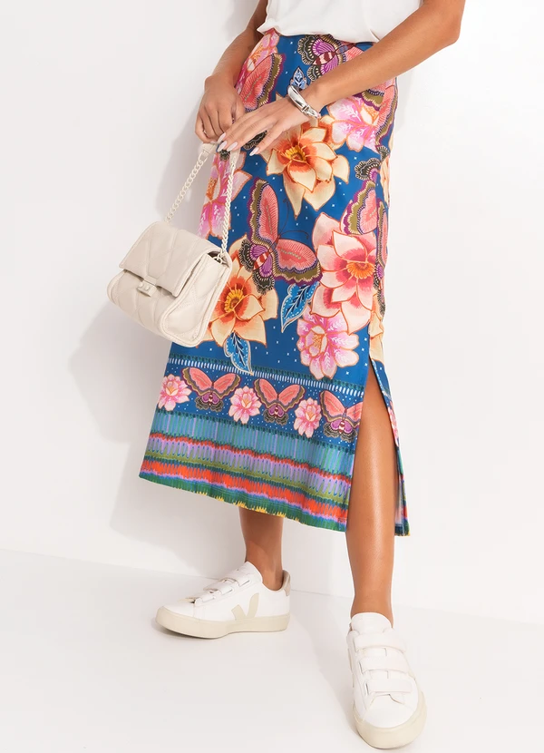 Quintess - Saia Floral Natureza em Malha Fria 3