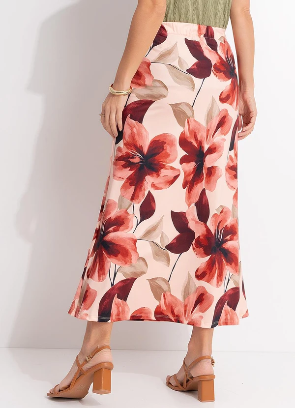 Quintess - Saia Floral Pincelado em Malha Fria 2