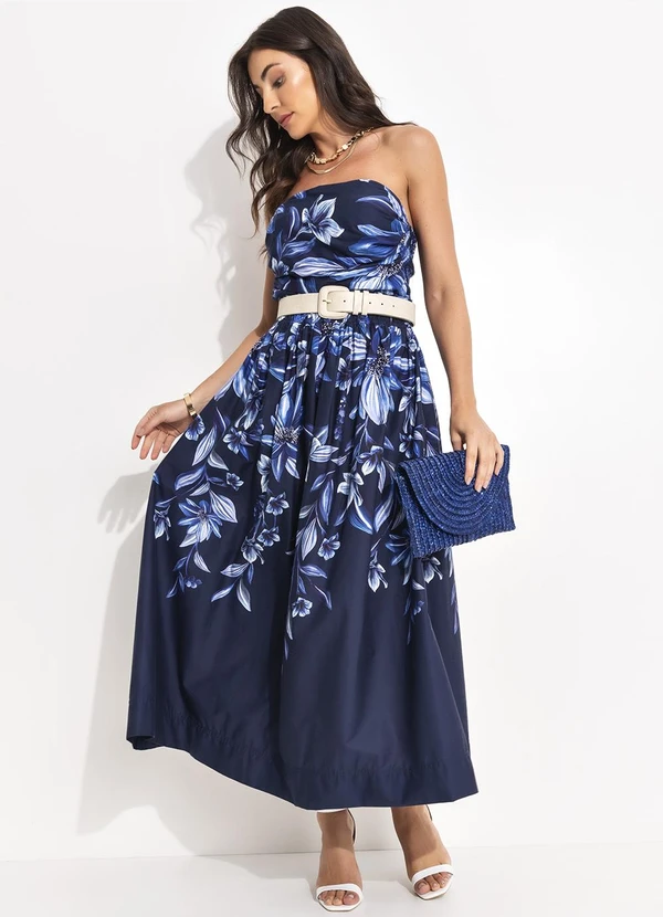 Farm - Saia Floral Tati Azul 11