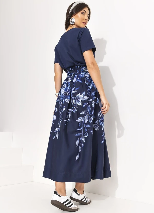 Farm - Saia Floral Tati Azul 5