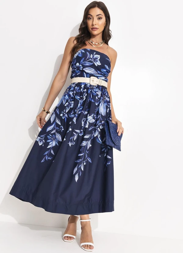 Farm - Saia Floral Tati Azul 10