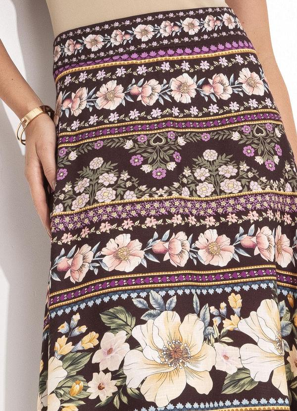 Farm - Saia Godê Flori Marrom 13