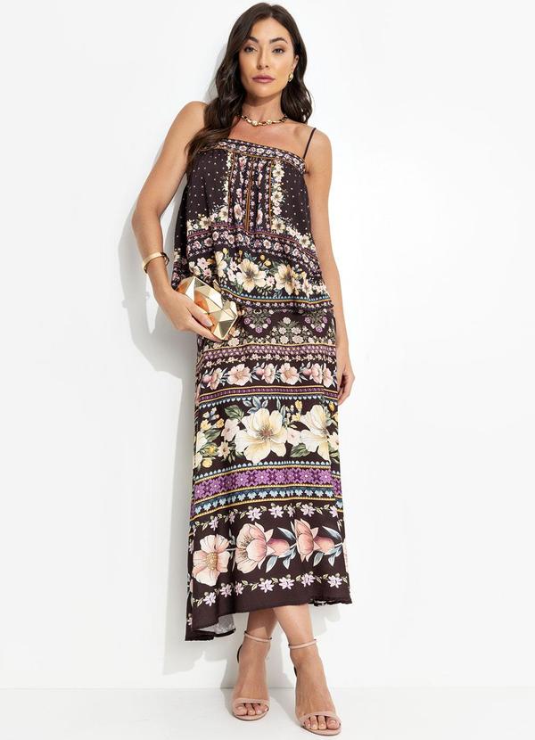 Farm - Saia Godê Flori Marrom 6