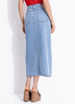 Colcci - Saia Jeans Azul - COLCCI