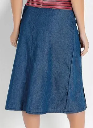 Rosalie - Saia Jeans com Botões - ROSALIE