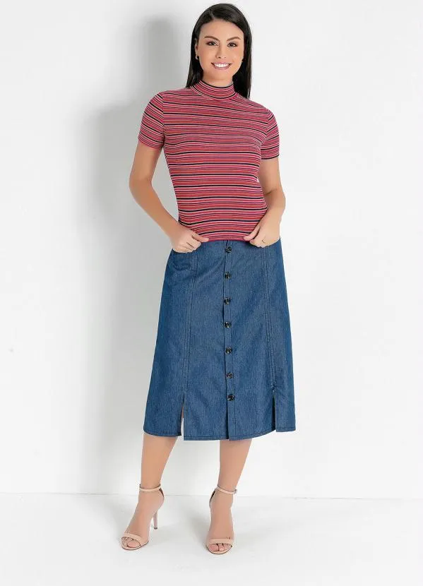 Rosalie - Saia Jeans com Botões 3