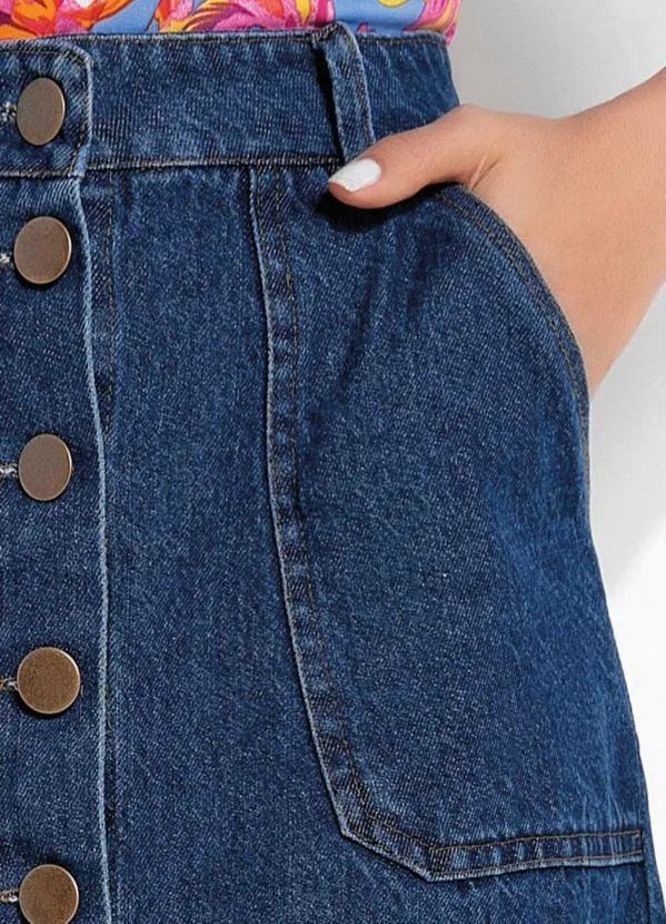 Rosalie - Saia Jeans com Botões 3