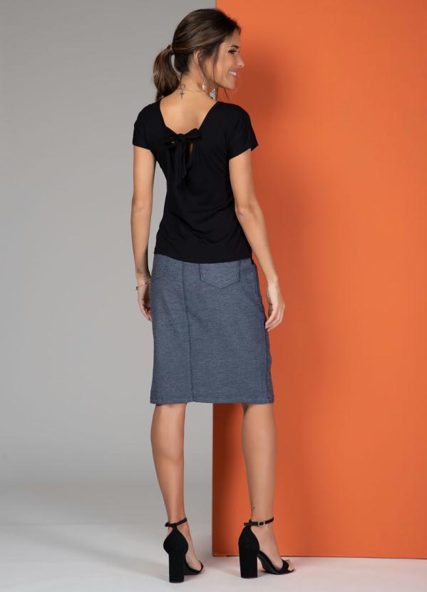 Quintess - Saia Jeans com Fenda na Frente 6