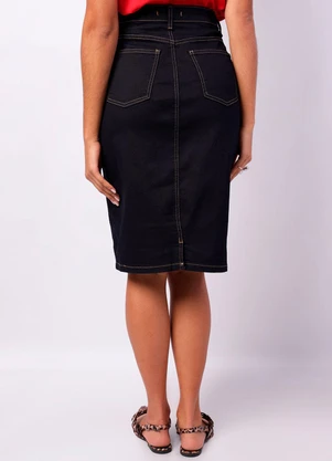 Torra - Saia Jeans Feminina Midi Azul - TORRA