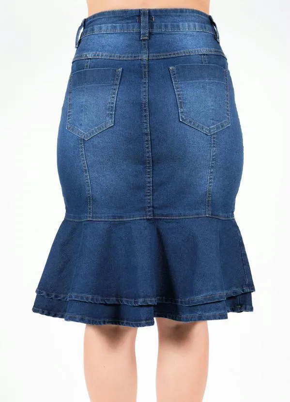 Rosalie - Saia Jeans com Babados 7