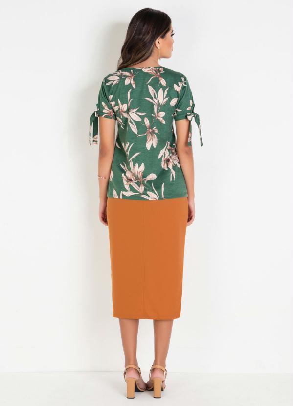 Outlet - Saia Lápis Caramelo Moda Evangélica 4