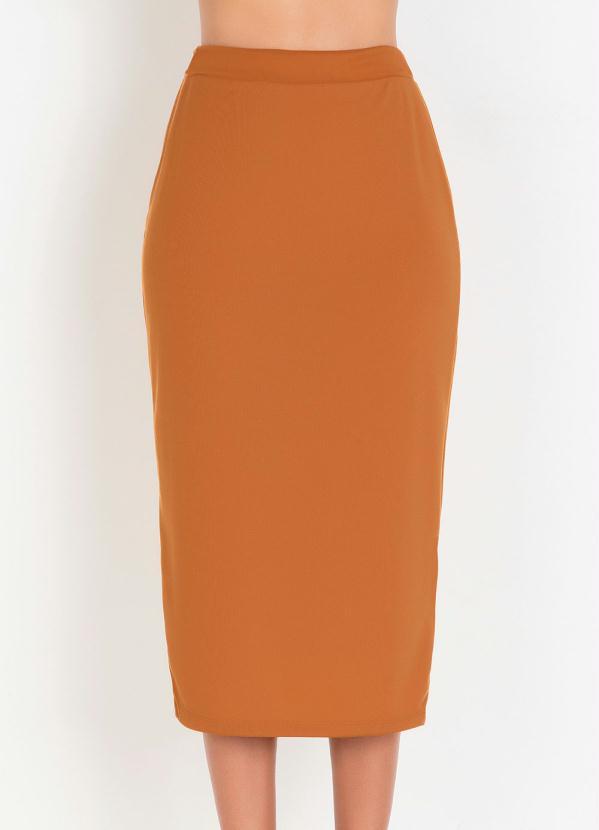 Outlet - Saia Lápis Caramelo Moda Evangélica 5