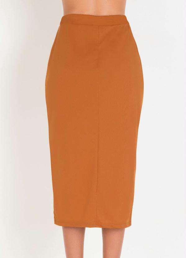 Outlet - Saia Lápis Caramelo Moda Evangélica 6