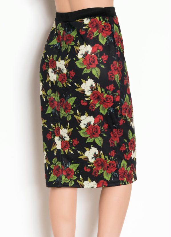 Outlet - Saia Lápis Floral Dark 8