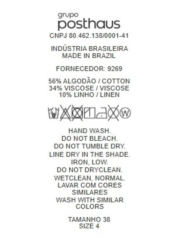 Quintess - Saia Lápis Marrom Claro em Linho 6